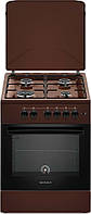 Плита кухонная газовая Grunhelm G4FM6612BR (60 см) 4 конфорки Газконтроль Электроподжиг Ящик для посуды