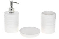 Набір аксесуарів для ванної Bona Di 304-971 3 предмети білий m