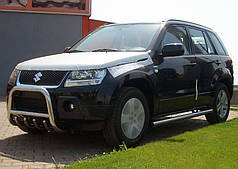 Кенгурятник QT006 нерж. для Suzuki Grand Vitara 2005-2017 рр