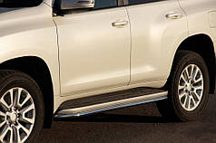 Захист бічного порогу BB004 2 шт.  нерж. для Toyota Land Cruiser Prado 120