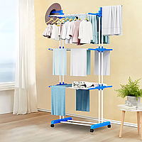 Стойка сушилка для одежды Garment rack with wheels 4 яруса, металл, 180 см высота