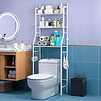 Усиленная стойка над унитазом Toilet Rack TM-020, порошковое покрытие, высота 160 см, белая