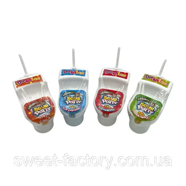 Льодяник Унітаз Johny Bee Sour Potty Lollipop & Candy Powder 19g