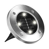 Сонячні вуличні світильники Solar Disk Lights 4 шт Світильник на сонячній батареї! Знижка