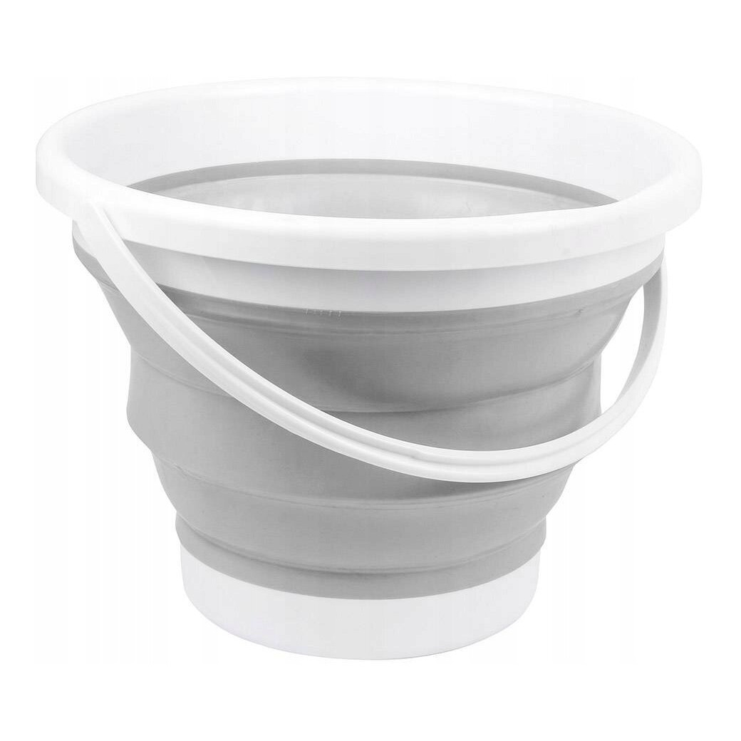 Складное ведро Silicon Bucket 10л. Серое! Скидочка - фото 1 - id-p2105722215