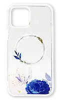 Чохол-накладка MagSafe Spring Vibe для iPhone 12 Pro Max Transparent/Blue