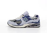 Мужские кроссовки NB New Balance 2002R Light Blue (светло-синие) демисезонные стильные Y14440