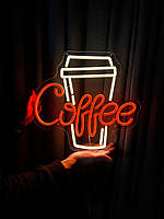 Неонова вивіска "Coffee"