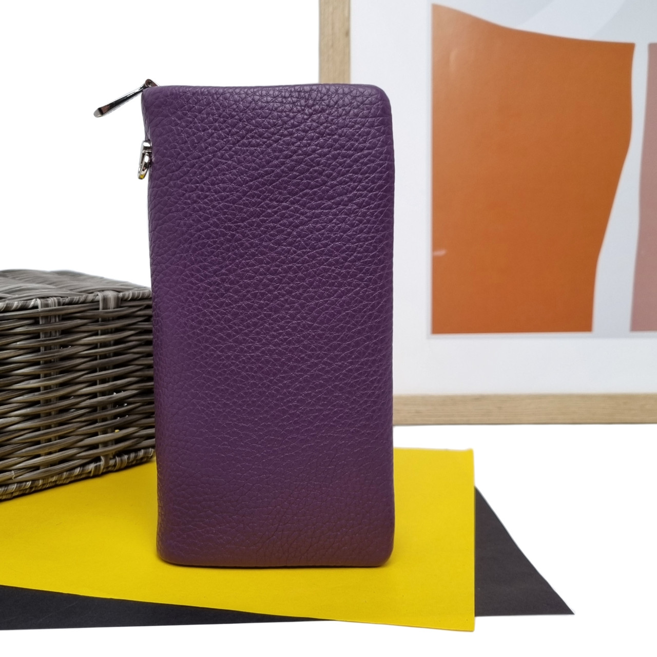 Гаманець жіночий на блискавці штучна шкіра фіолетовий Арт.C-8996 violet Saralyn (54), фото 1