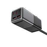 Мережевий зарядний пристрій ACEFAST Z2 PD75W GaN (3*USB-C+2*USB-A) desktop charging adapter Black, фото 2