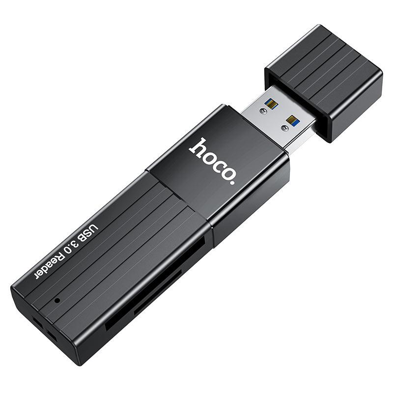 Кардрідер Card Reader Hoco HB20 USB2.0 Black, фото 2