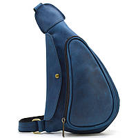 Рюкзак кожаная на одно плечо RKsky-3026-3md TARWA Голубой