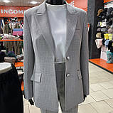 Піджак J. London жіночий класичний преміум довгий рукав на гудзиках 46 сірий, фото 6
