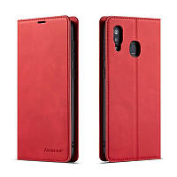 Винтажный чехол-книга forwenw для Samsung Galaxy A40 (красный)