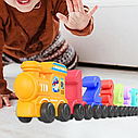 Дитяча математична розвиваюча гра магнітний потяг ААА 11 вагонів-цифр на магнітах, фото 7