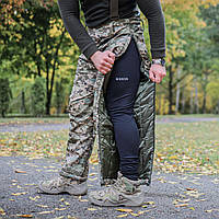 Теплые зимние боевые штаны на синтепоне Soft Shell пиксель, армейские мужские штаны для военных