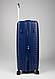 Комплект валіз Франція поліпропілен з розширенням Велика Середня Мала L M S синій Snowball 20103, фото 8