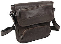 Кожаная мужская сумка планшетка Mykhail Ikhtyar Коричневый (45032 brown)