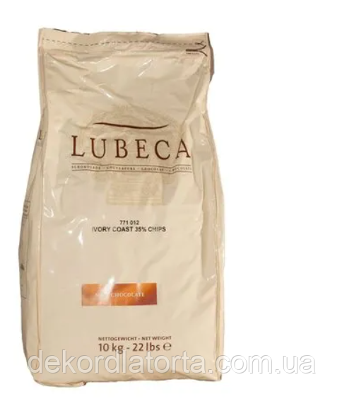 Шоколад молочний Lubeca IVORY COAST 35% 100 гр
