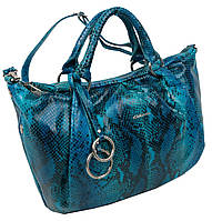 Женская кожаная сумка Giorgio Ferretti 42х22х12 см Голубой (M31357M25 blue)