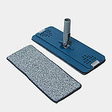 Комплект швабра з відром з автоматичним віджиманням Чудо швабра ледарка для прибирання Scratch Easy Mop Синя, фото 9