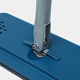 Комплект швабра з відром з автоматичним віджиманням Чудо швабра ледарка для прибирання Scratch Easy Mop Синя, фото 8