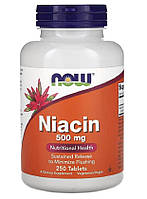 NOW Niacin / Ниацин 500 мг в таблетках №250