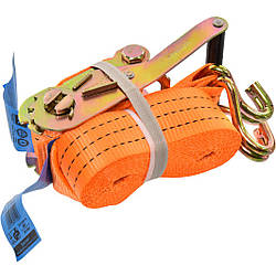 Стяжка вантажу, 3t. 50 mm.x5m.(0.5+4.5) пластик. ручка