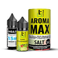 Набір для самозамісу сольовий Flavorlab Aroma MAX 30 мл (Лайм-Полуниця, 0-50 мг)-ЛВP
