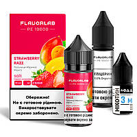 Набор для самозамеса солевой Flavorlab PE 10000 30 мл, 0-50 мг Strawberry Razz (Клубника абрикос манго)-ЛВP