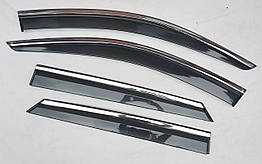 Volkswagen T-Roc вітровики дефлектори вікон ASP з молдингом нержавіючої сталі / sunvisors