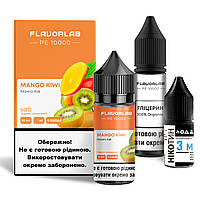 Набор для самозамеса солевой Flavorlab PE 10000 30 мл, 0-50 мг Mango Kiwi (Манго Киви)-ЛВP