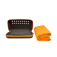 Рушник мікрофібра туристичний Помаранч Pocket Towel 60х120 L orange Похідний рушник в кейсі Трамп