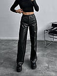 Штани на флісі для пишних дам "Екошкіра", фото 2