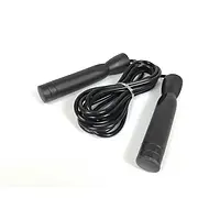 Резиновая спортивная скакалка для для занятий кроссфитом, фитнесом GJR-0067, 2.80 см цвет черный