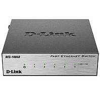 Комутатор D-Link DES-1005D 5xFE, Desktop метал, Некерований