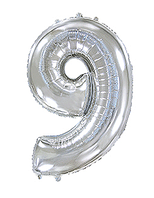 Фольгована цифра Flexmetal (80см) "9" Срібло