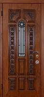 Двері вхідні модель Альма Finestra + Демір glass (винорит і патина)