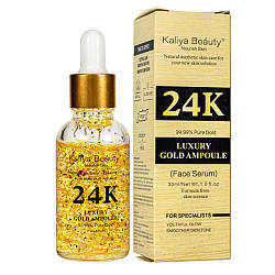 Сироватка для обличчя омолоджуюча 24K Pure Gold, 30мл / Антивікова сироватка проти зморшок