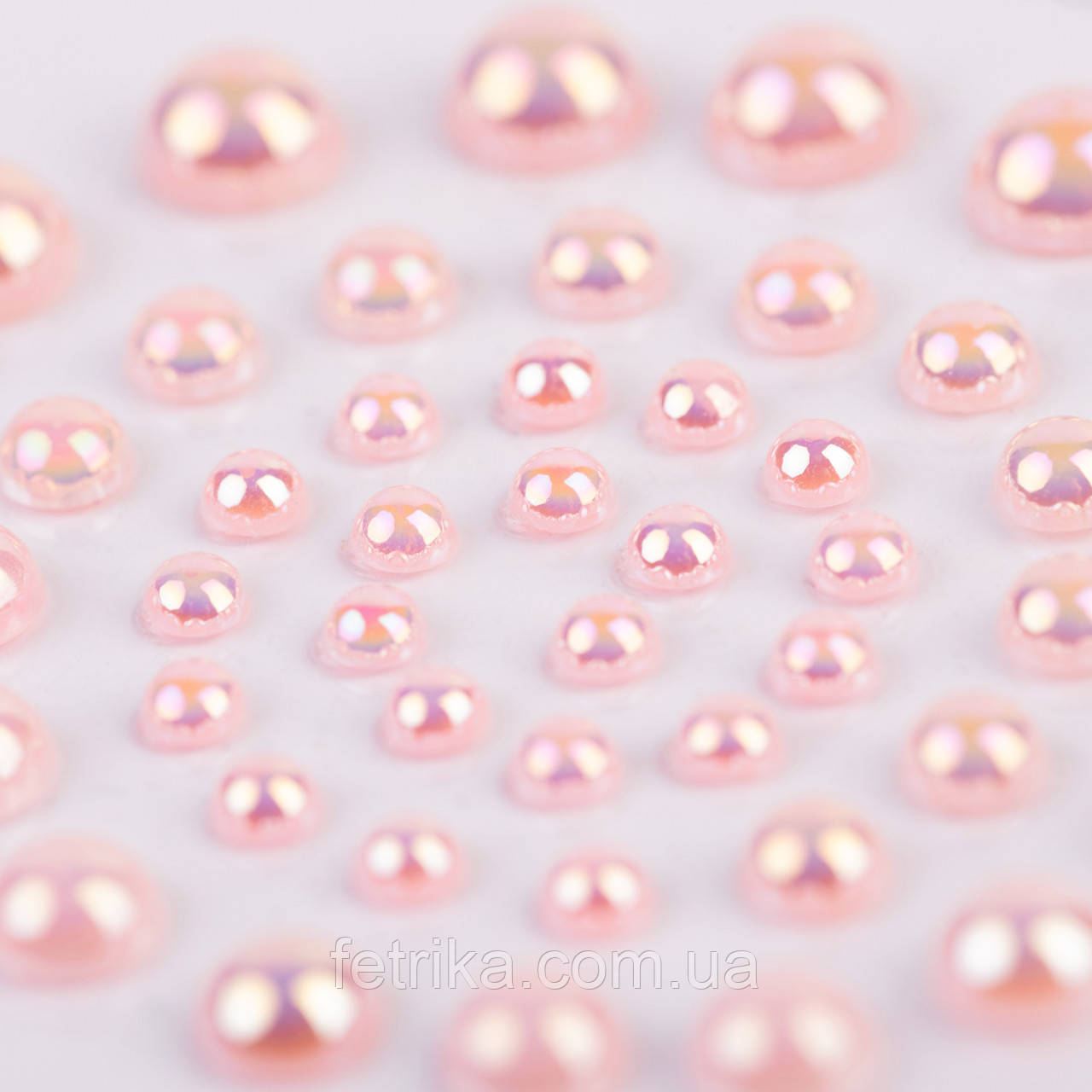 Перлини SANTI самоклеючі світло-рожеві райдужні, 50 шт - фото 2 - id-p2105935906