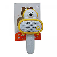 Микрофон-колонка Медвежонок жёлтый MIC (C575-09A/10A/11A/12A)