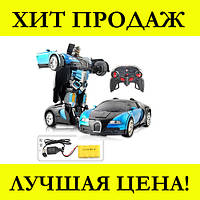 Машинка Трансформер Bugatti Robot Car Size 1:18 Синяя! лучшее качество