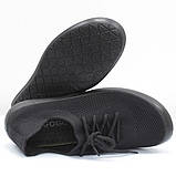 Чоловічі чорні мокасини слипони текстиль 25,5см, фото 7