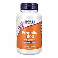 Прополіс NOW Foods Propolis 1500 5-1 Extract 100vcaps, вітаміни для дихальної системи, вітамінний комплекс