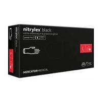 Нитриловые перчатки черные L 100шт Mercator Nitrylex black