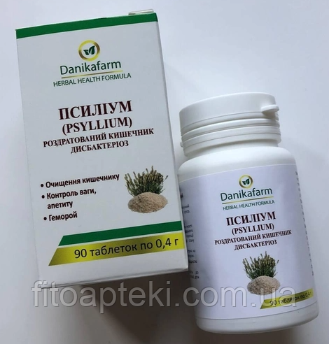 «Псиліум. Надражений кишківник. Дисбактеріоз» (90 таблеток по 0,4 г)