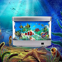 Искусственный аквариум-ночник Seabed с движущимися рыбками и подсветкой