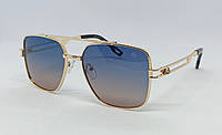 Maybach очки мужские солнцезащитные классика сине бежевый градиент в золотой металлической оправе