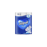 Полотенца рулонные 3-слойные, белые, целлюлозные Selpak Pro (12 шт./уп.)