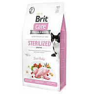 Brit Care Cat GF Sterilized Sensitive для стерилізованих котів з чутливим травленням, з кроликом, 7 кг